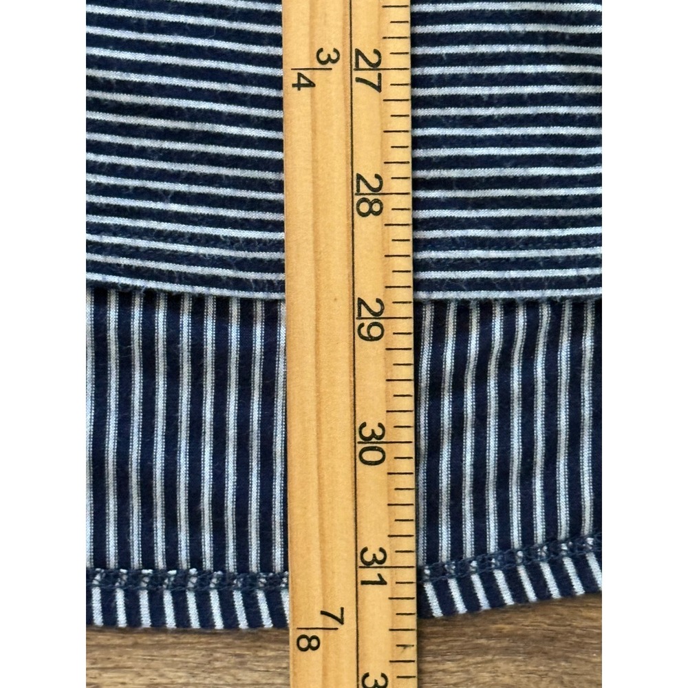 Cyrus Navy White Striped Oversized High Low Tunic Top Mixed Stripe T-Shirt - Picture 7 of 11